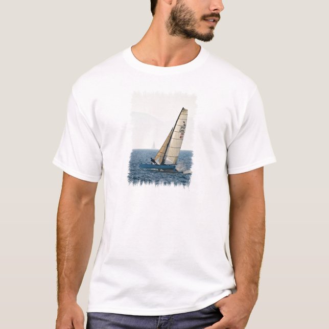 Racing Sailboat Men's T-Shirt (Front)
