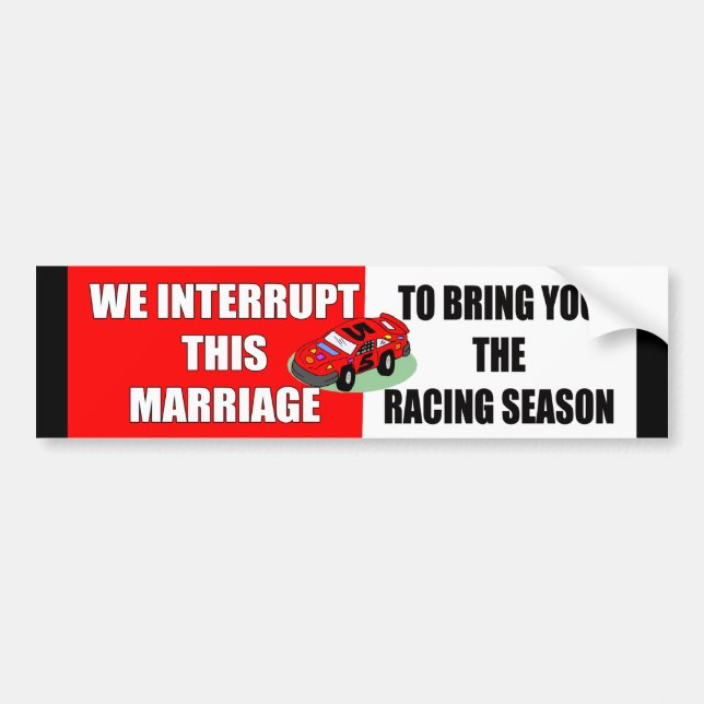 Racing Season Bumper Sticker (Front)