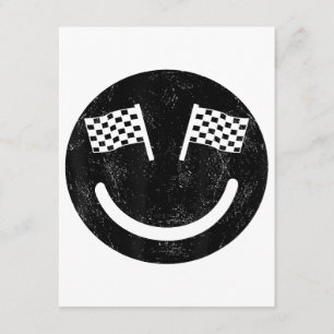 Racing smile for Race Car Parties Enclosure Card
