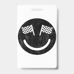 Racing smile for Race Car Parties  ID Badge