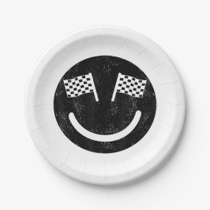 Racing smile for Race Car Parties Paper Plate