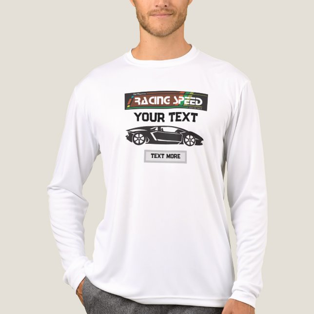 Racing Speed Car Design – Fast Motorsport Performa Tri-Blend Shirt (Front)