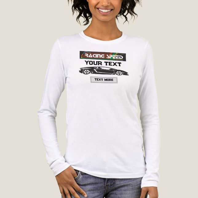 Racing Speed Car Design – Fast Motorsport Performa Tri-Blend Shirt (Front)