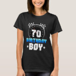 Racing Speedometer 70th Birthday Boy Racecar Track T-Shirt<br><div class="desc">Racing Speedometer 70th Birthday Boy Racecar Track Theme</div>