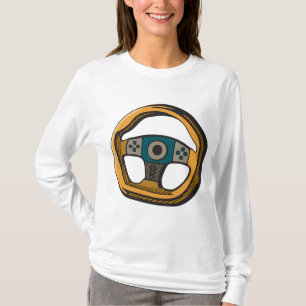 Racing Steering Wheel Controller Gamer T-Shirt
