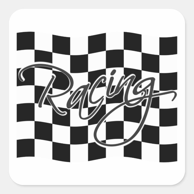 Racing stickers, customise square sticker (Front)