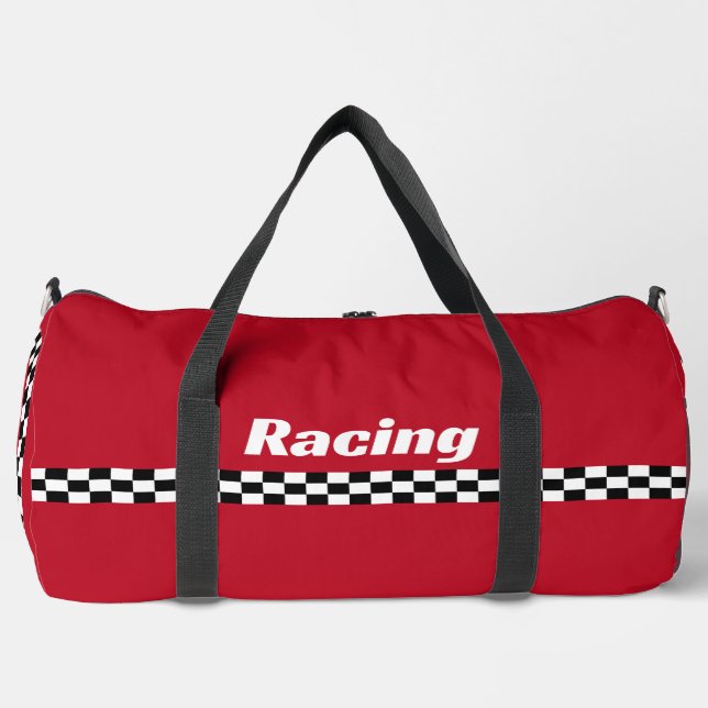 Racing Stripes Design Duffel Bag (Front)