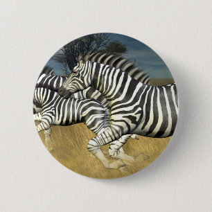Racing Stripes - Zebra 6 Cm Round Badge