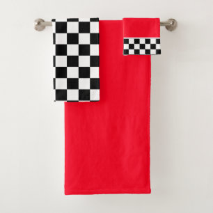 Racing Themed Red Towel Set