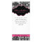 Rack Card Damask White Black Pink Floral Frame