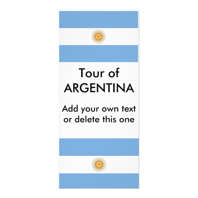 Rack Card with Flag of Argentina (Front)