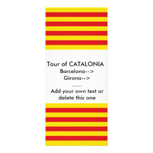 Rack Card with Flag of Catalonia