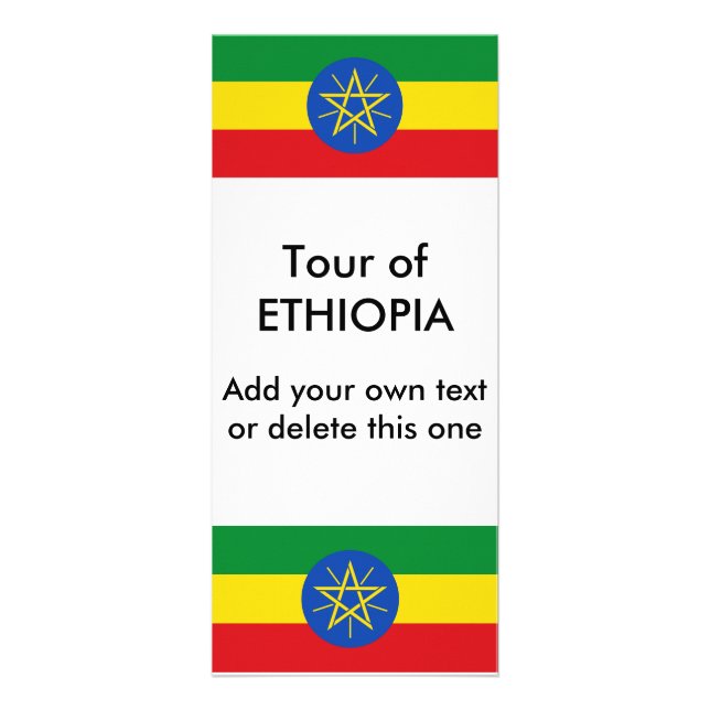 Rack Card with Flag of Ethiopia (Front)