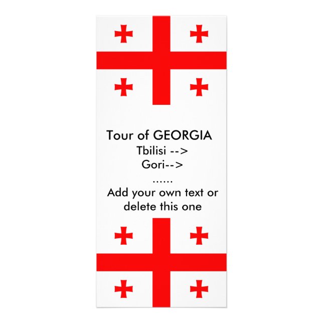 Rack Card with Flag of Georgia (Front)