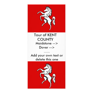 Rack Card with Flag of Kent, England