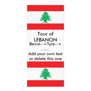 Rack Card with Flag of Lebanon