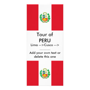 Rack Card with Flag of Peru