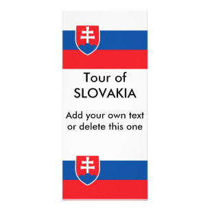 Rack Card with Flag of Slovakia