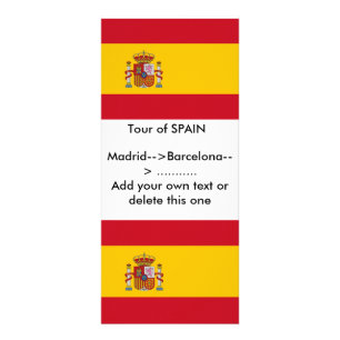 Rack Card with Flag of Spain