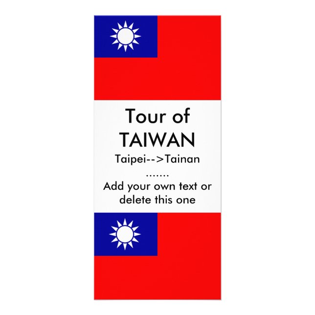 Rack Card with Flag of Taiwan (Front)