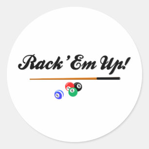 Rack Em Up Classic Round Sticker