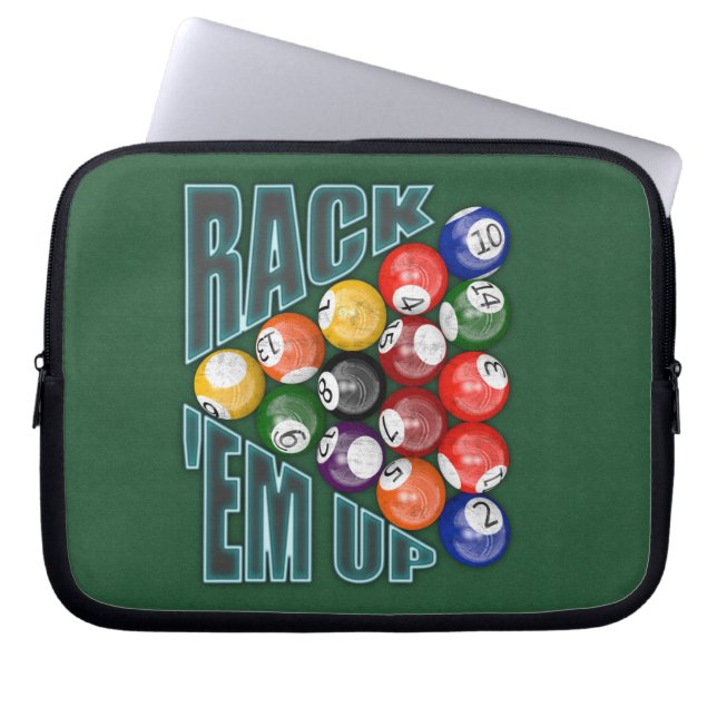 Rack Em Up Laptop Sleeve (Front)