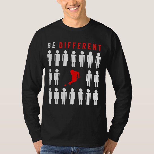 Rack em Up with Humour: Playing Billiard - Be Diff T-Shirt (Front)