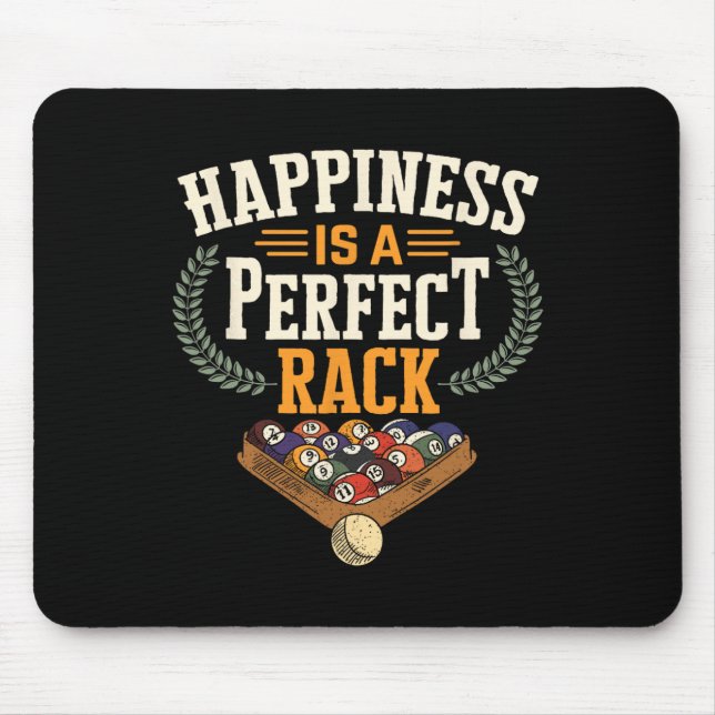 Rack Funny Pool Billiards Game Snooker Pool Player Mouse Pad (Front)