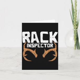 Rack Inspector Funny Deer Elk Buck Bow Hunting Hun Card