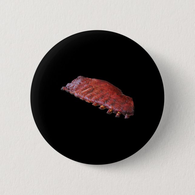 Rack Of Bbq Ribs  6 Cm Round Badge (Front)