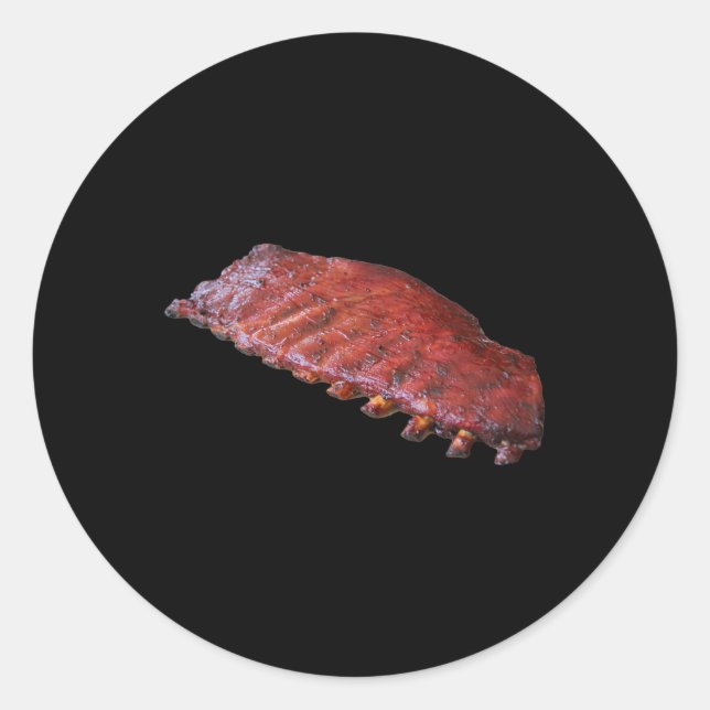 Rack Of Bbq Ribs  Classic Round Sticker (Front)