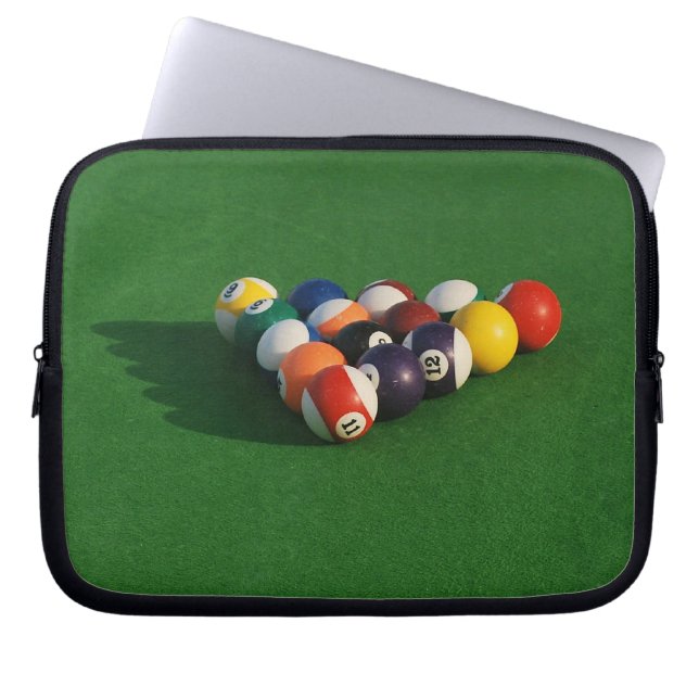Racked Pool Balls Laptop Sleeve (Front)