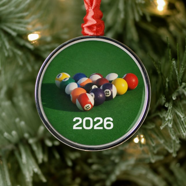 Racked Pool Balls Ornament (Tree)