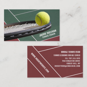 Racket & Ball, Tennis Player/Coach/Instructor Business Card