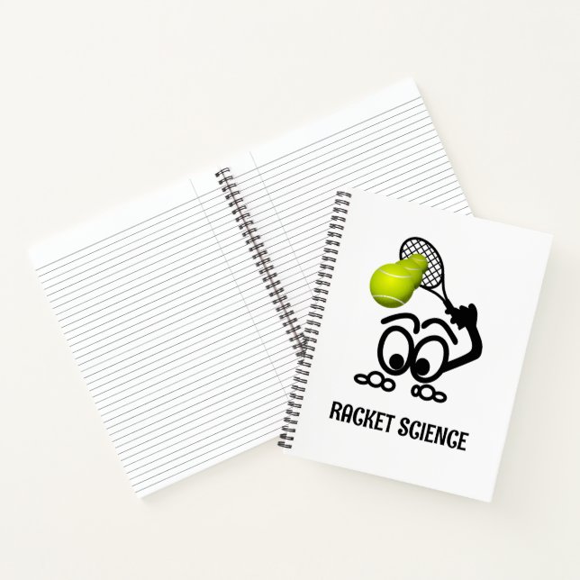 Racket Science Funny Tennis Player Notebook (Inside)