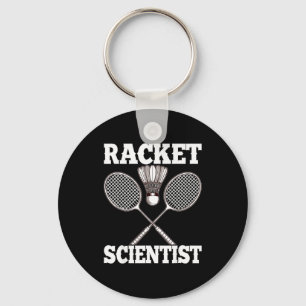 Racket Scientist Funny Badminton Key Ring