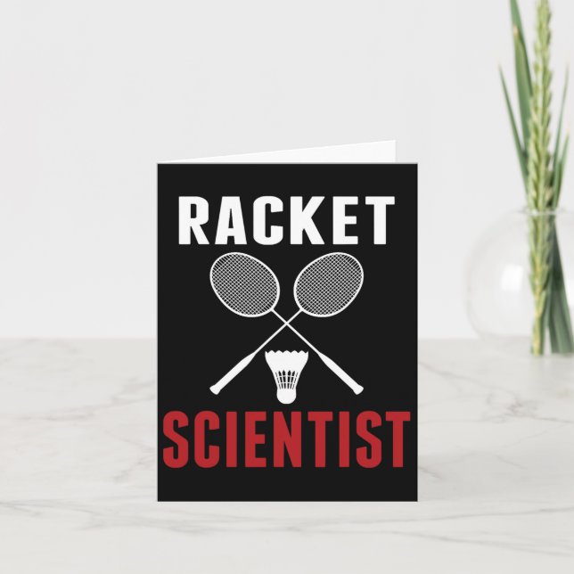 Racket Scientist Funny Badminton Mum Dad  Card (Front)