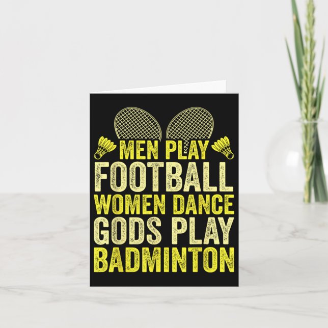 Racket Shuttle _ Badminton Player _ Gods Play Badm Card (Front)