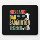 Racket Shuttle Sport Hobby Husband Dad Badminton L Mouse Pad<br><div class="desc">Racket Shuttle Sport Hobby Husband Dad Badminton Legend</div>