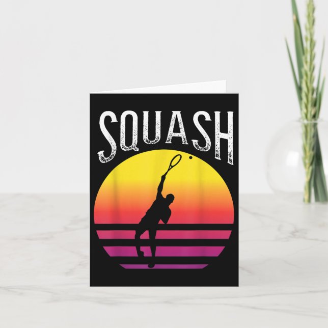 Racket Squash Ball Squash Court Badminton  Card (Front)