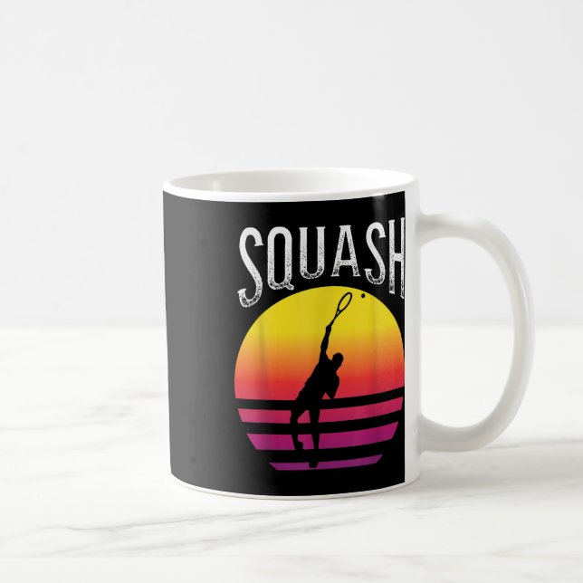 Racket Squash Ball Squash Court Badminton  Coffee Mug (Right)