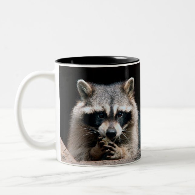 Racoon 004 Two-Tone coffee mug (Left)