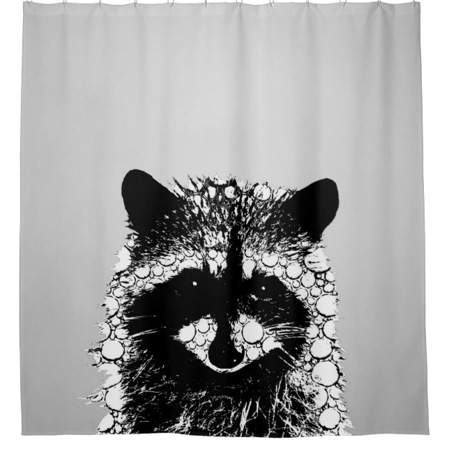 Racoon 26 shower curtain (Front)