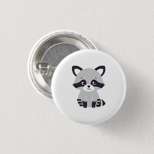 Racoon 3 Cm Round Badge