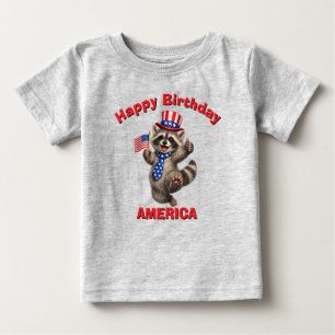 Racoon (5v) Patriotic Kid T-Shirt