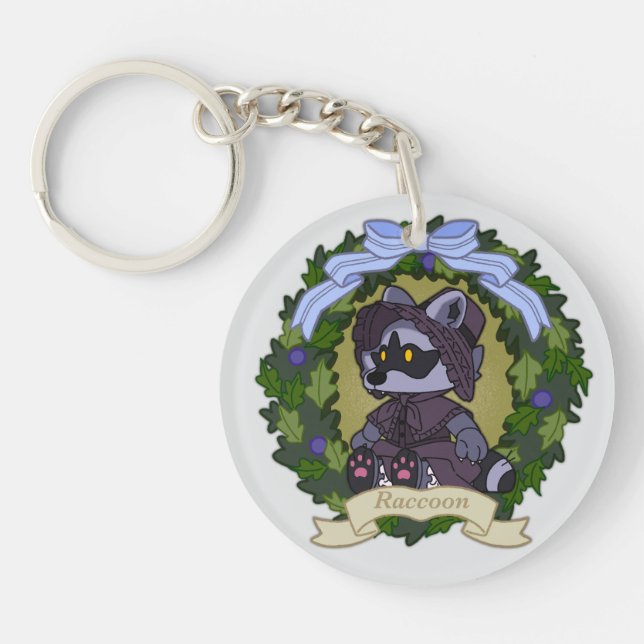 racoon Acrylic Keychain (Front)