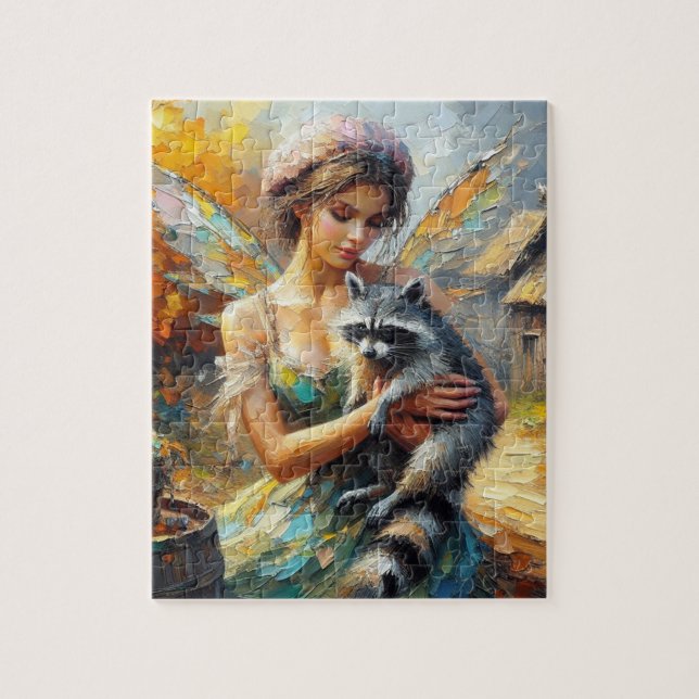 Racoon and a Fairy Jigsaw Puzzle (Vertical)