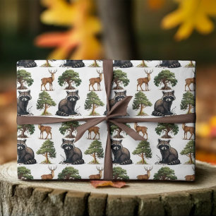 Racoon and Deer Woodland Tissue Paper