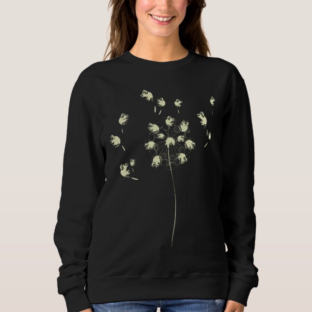 Racoon Animal Lover Trash Panda Funny Dandelion Sweatshirt (Front)
