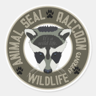 Racoon Animal Seal Sticker
